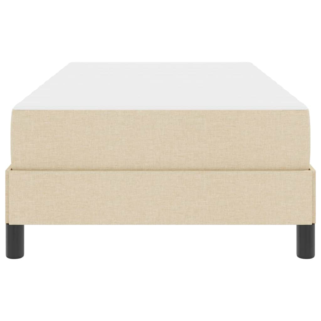 Letto a molle con materasso Crema 90 x 200 cm Tessuto