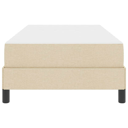 Letto a molle con materasso Crema 90 x 200 cm Tessuto