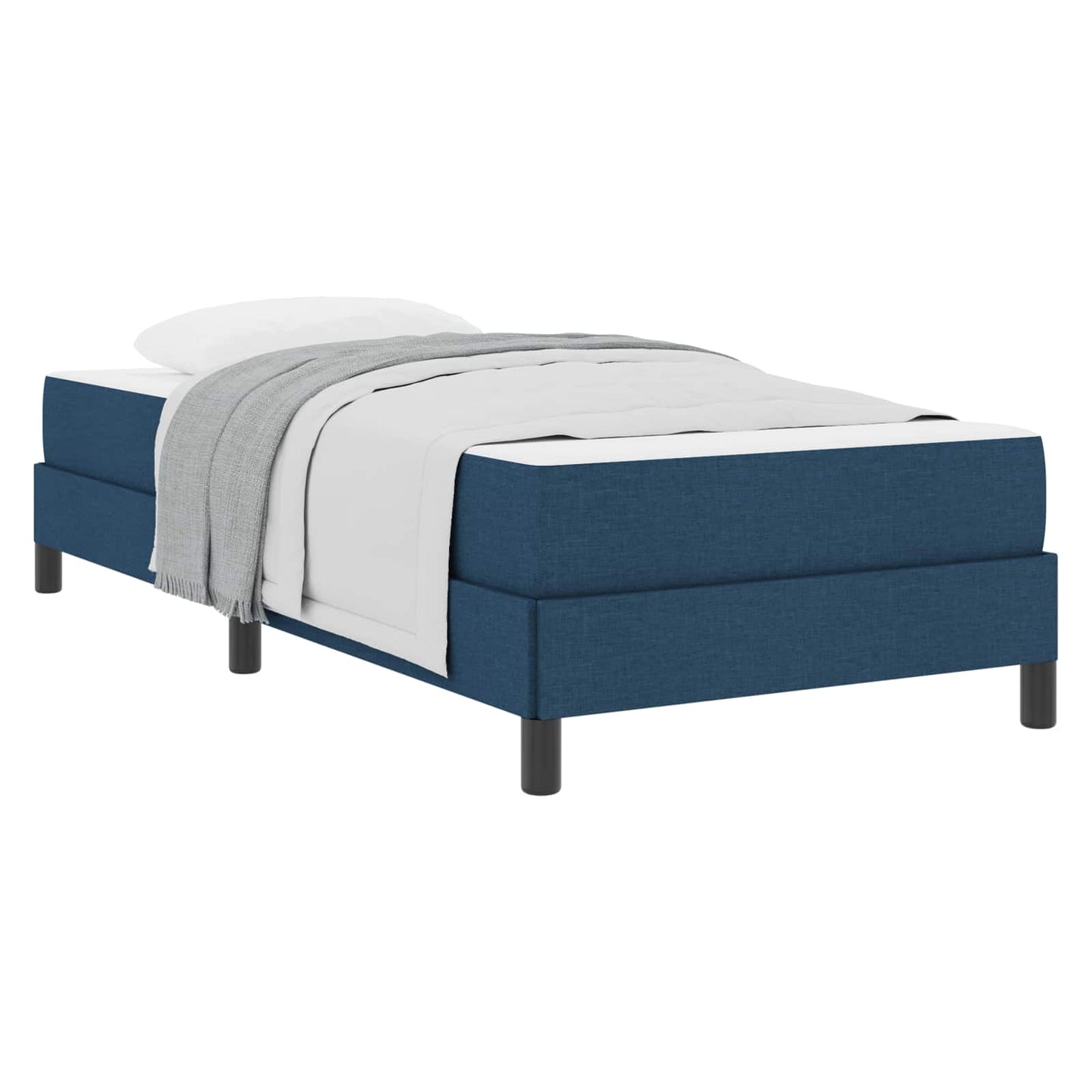 Letto a molle con materasso Blu 90 x 200 cm Tessuto | homemem39