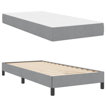 Letto a molle con materasso Grigio chiaro 100 x 200 cm Tessuto | homemem39