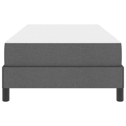 Letto a molle con materasso Grigio scuro 100 x 200 cm Tessuto | homemem39