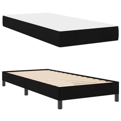 Letto a molle con materasso Nero 100 x 200 cm Tessuto | homemem39