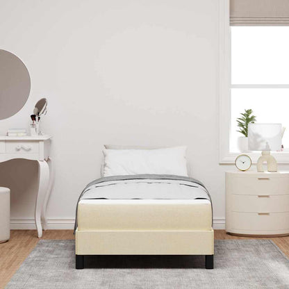 Letto a molle con materasso Crema 100 x 200 cm Tessuto | homemem39