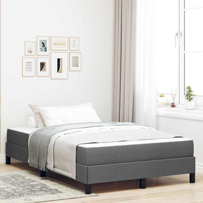 Letto a molle con materasso Grigio scuro 120 x 190 cm Tessuto | homemem39