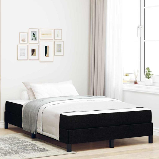 Letto a molle con materasso Nero 120 x 190 cm Tessuto | homemem39