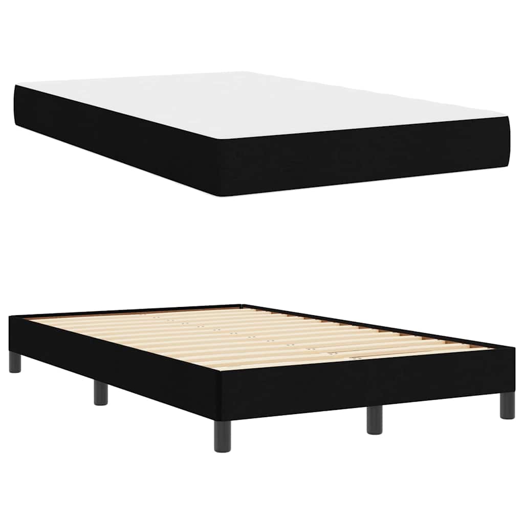 Letto a molle con materasso Nero 120 x 190 cm Tessuto | homemem39