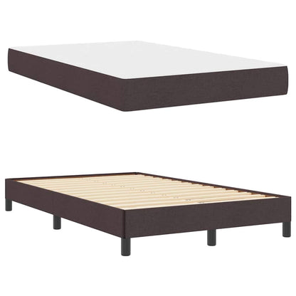 Letto a molle con materasso Marrone Scuro 120 x 190 cm Tessuto | homemem39