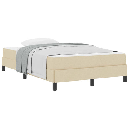 Letto a molle con materasso Crema 120 x 190 cm Tessuto | homemem39