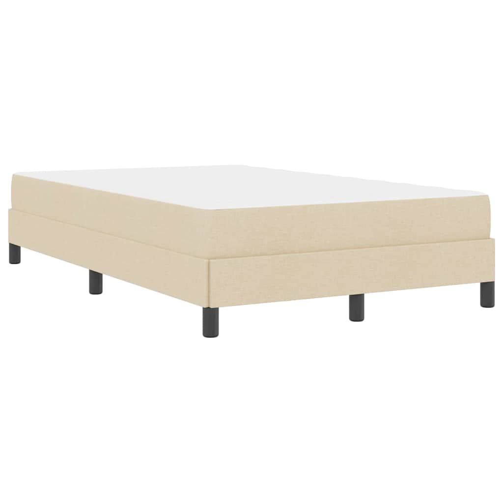 Letto a molle con materasso Crema 120 x 190 cm Tessuto | homemem39