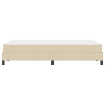 Letto a molle con materasso Crema 120 x 190 cm Tessuto | homemem39