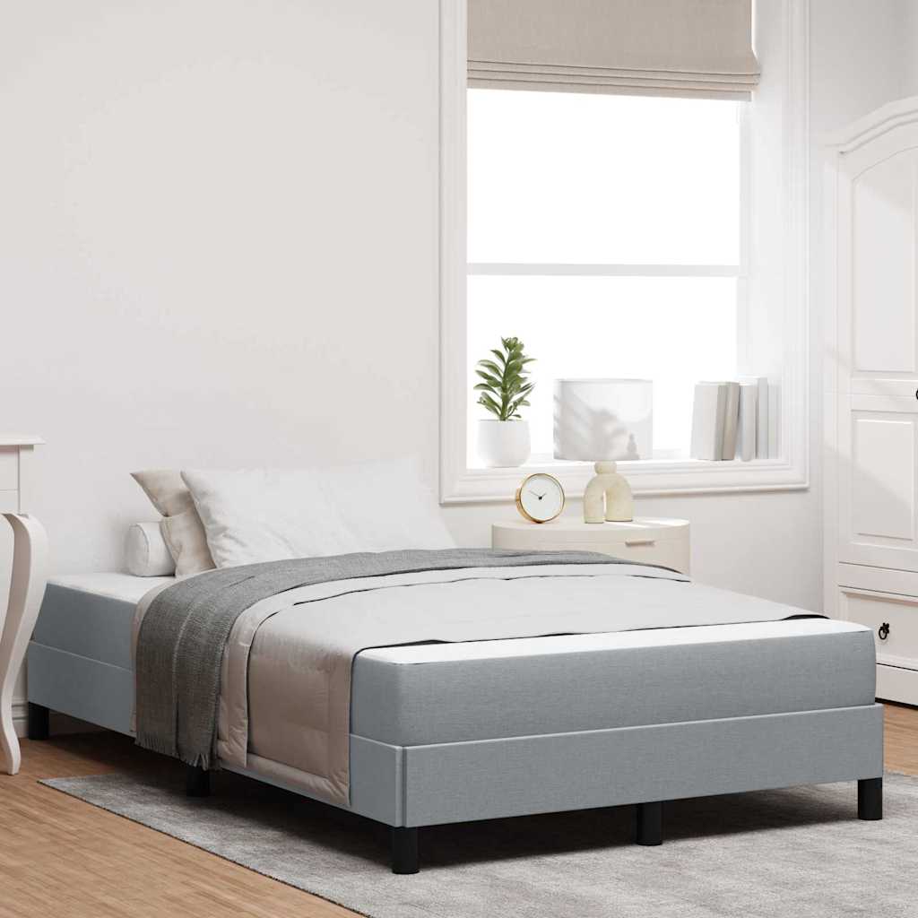 Letto a molle con materasso Grigio chiaro 120 x 200 cm Tessuto | homemem39