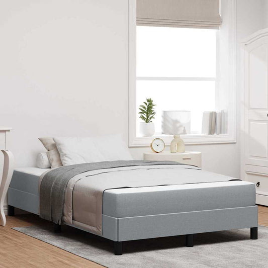 Letto a molle con materasso Grigio chiaro 120 x 200 cm Tessuto | homemem39