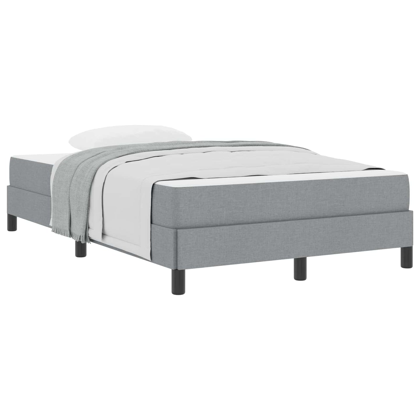 Letto a molle con materasso Grigio chiaro 120 x 200 cm Tessuto | homemem39