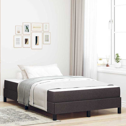 Letto a molle con materasso Marrone Scuro 120 x 200 cm Tessuto | homemem39