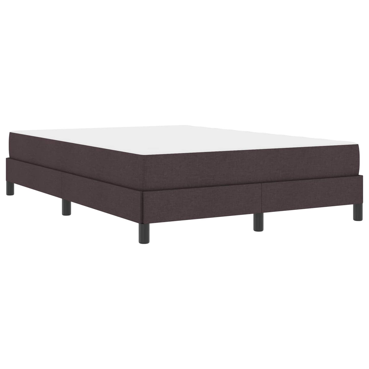 Letto a molle con materasso Marrone Scuro 140 x 190 cm Tessuto | homemem39