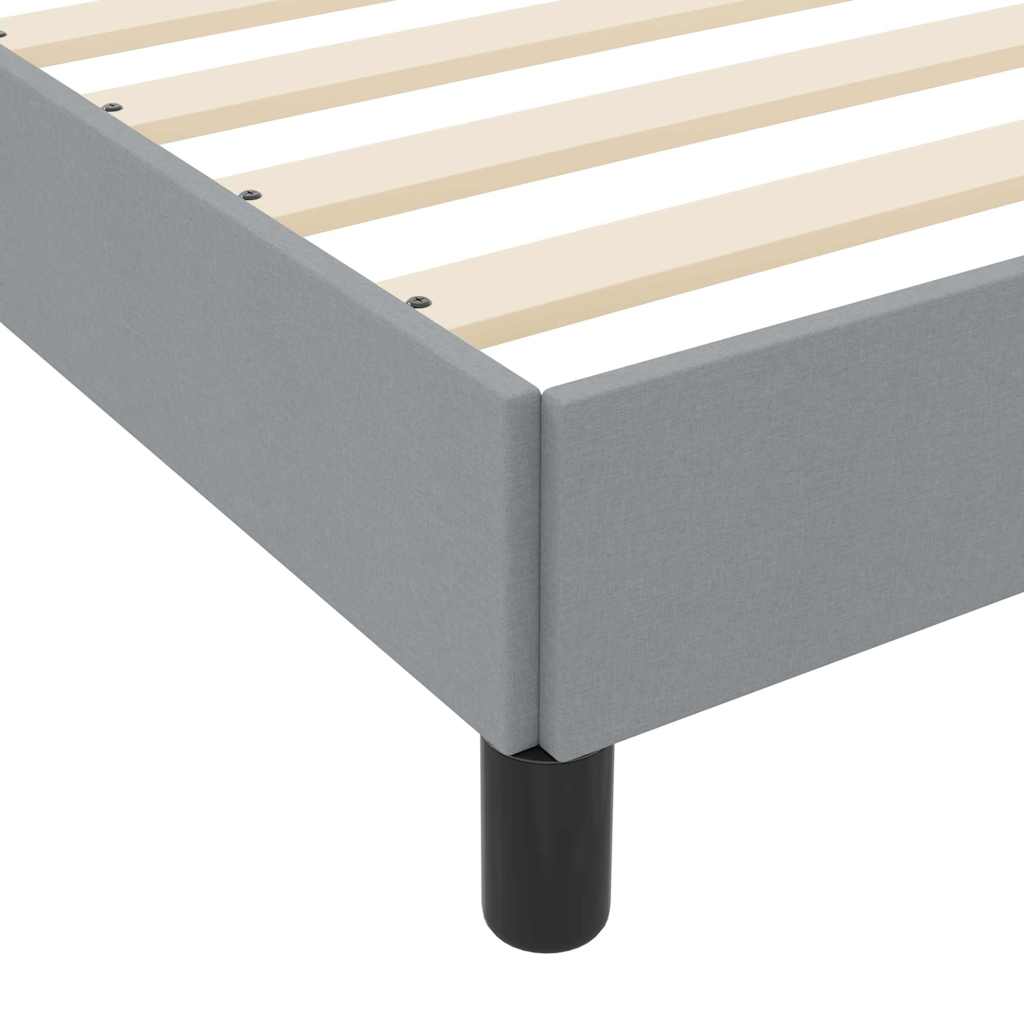 Letto a molle con materasso Grigio chiaro 140 x 200 cm Tessuto | homemem39