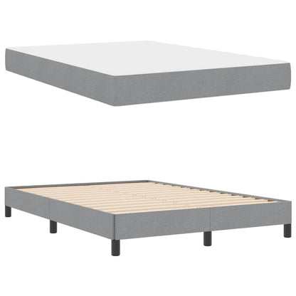 Letto a molle con materasso Grigio chiaro 140 x 200 cm Tessuto | homemem39