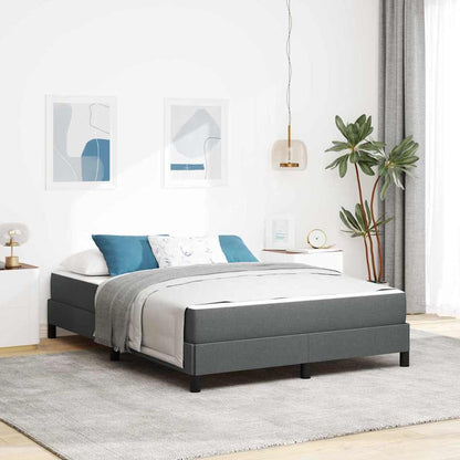Letto a molle con materasso Grigio scuro 140 x 200 cm Tessuto