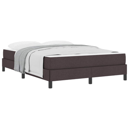 Letto a molle con materasso Marrone Scuro 140 x 200 cm Tessuto | homemem39