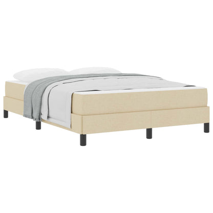 Letto a molle con materasso Crema 140 x 200 cm Tessuto | homemem39