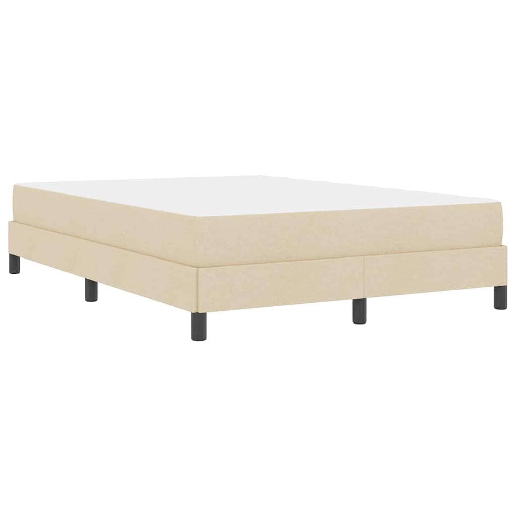 Letto a molle con materasso Crema 140 x 200 cm Tessuto | homemem39