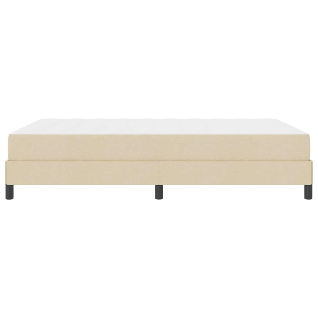 Letto a molle con materasso Crema 140 x 200 cm Tessuto | homemem39