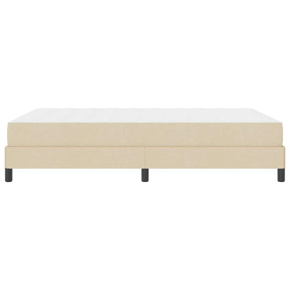 Letto a molle con materasso Crema 140 x 200 cm Tessuto | homemem39