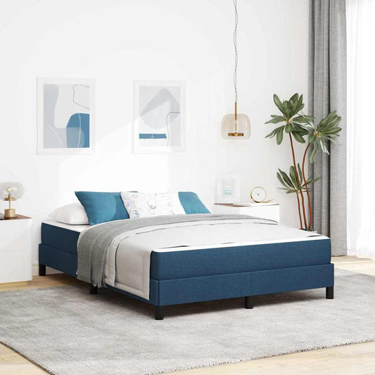 Letto a molle con materasso Blu 140 x 200 cm Tessuto | homemem39