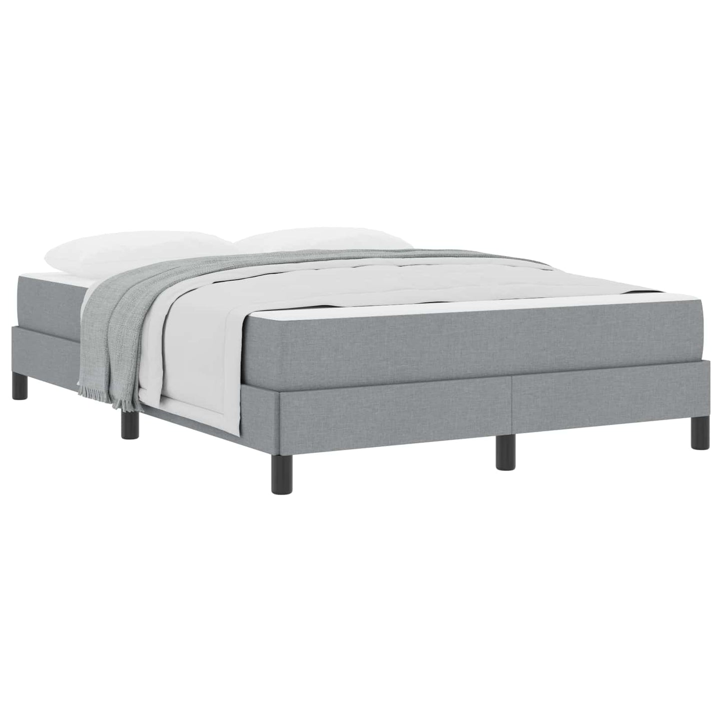 Letto a molle con materasso Grigio chiaro 160 x 200 cm Tessuto | homemem39
