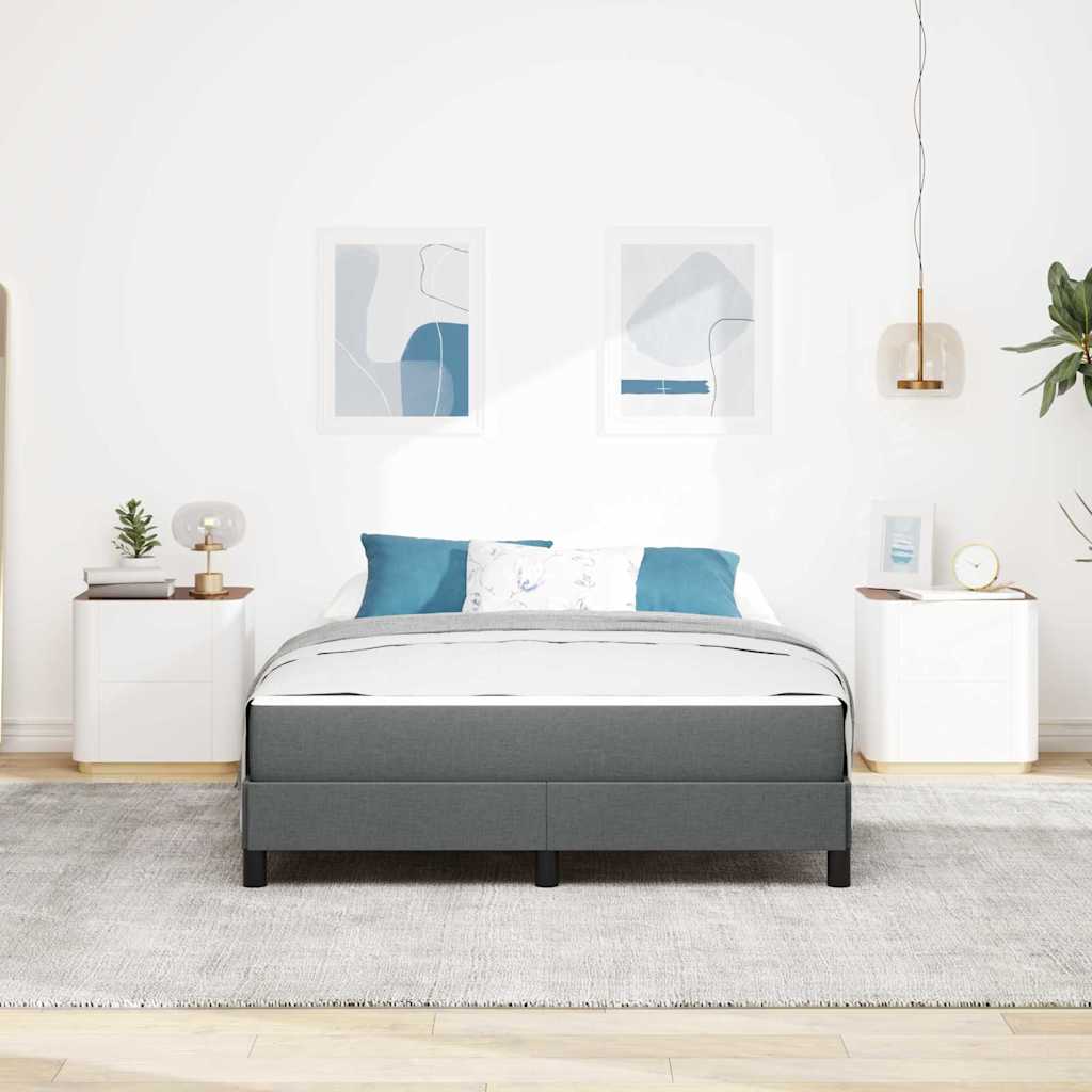 Letto a molle con materasso Grigio scuro 160 x 200 cm Tessuto | homemem39