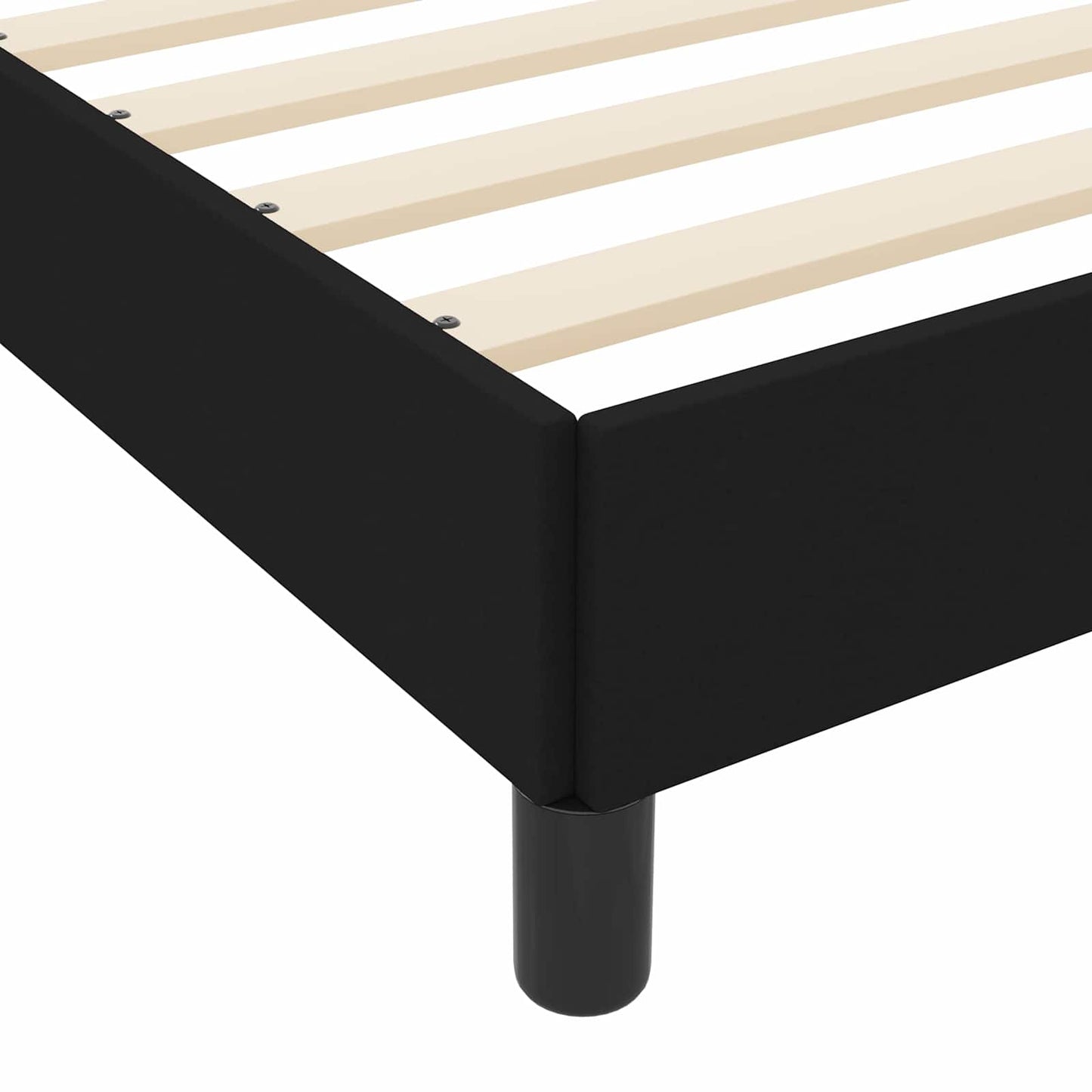Letto a molle con materasso Nero 160 x 200 cm Tessuto | homemem39