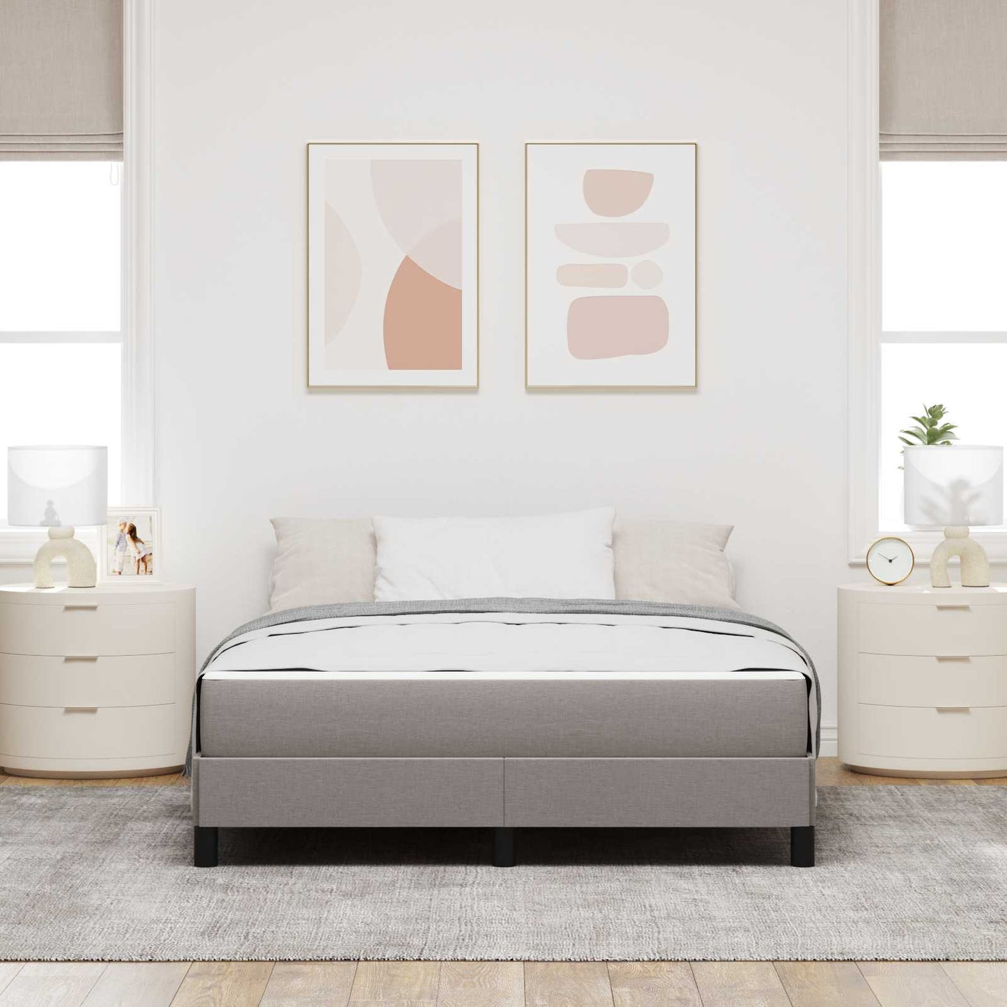 Letto a molle con materasso Talpa 160 x 200 cm Tessuto | homemem39