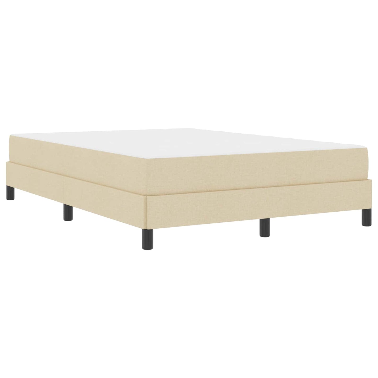 Letto a molle con materasso Crema 160 x 200 cm Tessuto | homemem39