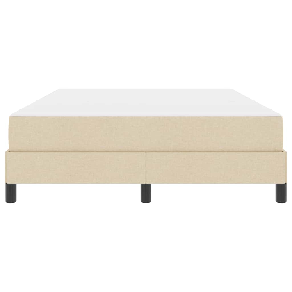 Letto a molle con materasso Crema 160 x 200 cm Tessuto | homemem39