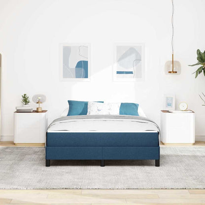 Letto a molle con materasso Blu 160 x 200 cm Tessuto | homemem39