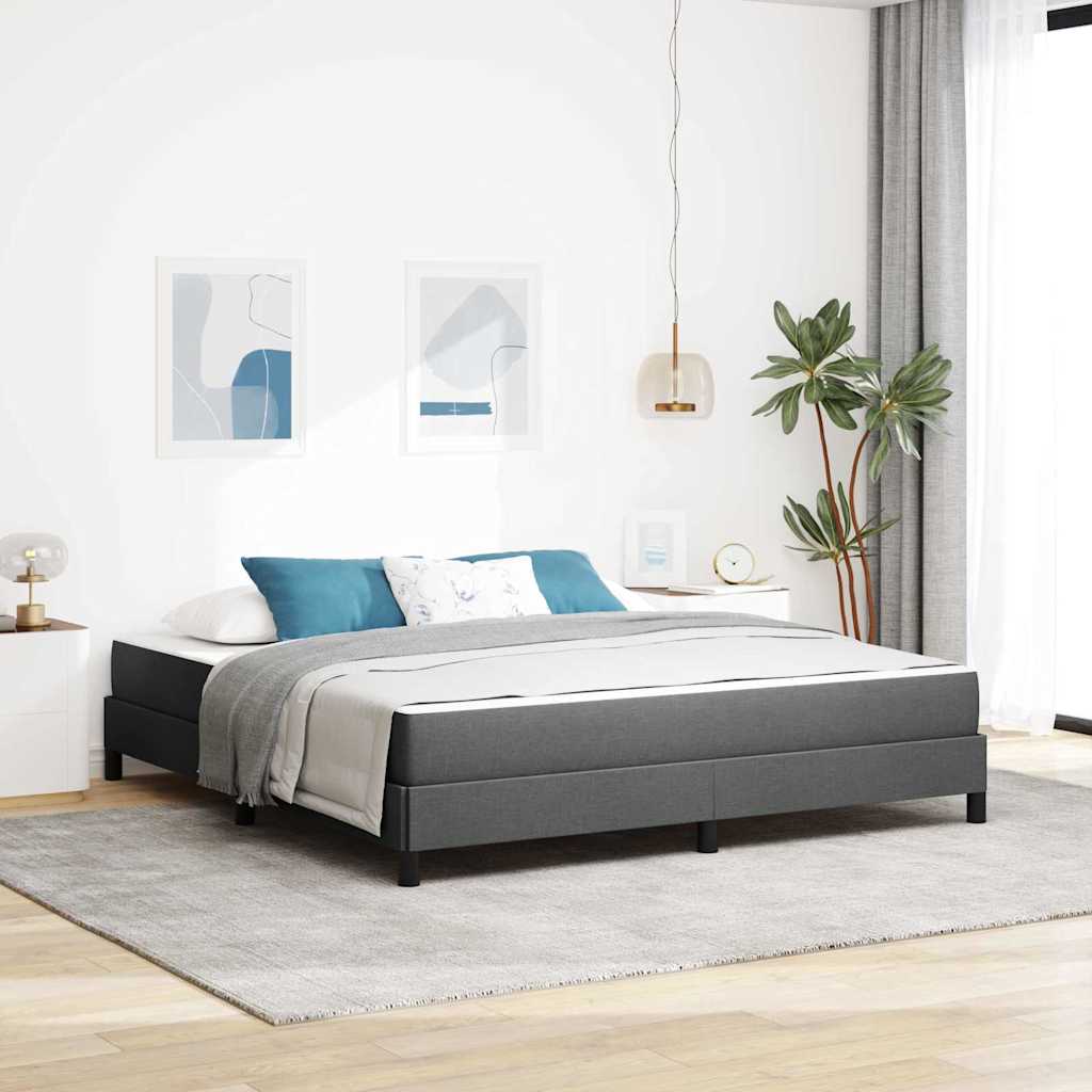 Letto a molle con materasso Grigio scuro 180 x 200 cm Tessuto | homemem39