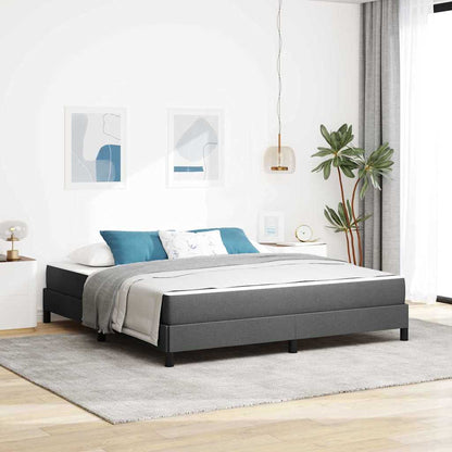 Letto a molle con materasso Grigio scuro 180 x 200 cm Tessuto | homemem39
