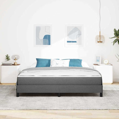 Letto a molle con materasso Grigio scuro 180 x 200 cm Tessuto | homemem39
