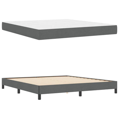 Letto a molle con materasso Grigio scuro 180 x 200 cm Tessuto | homemem39