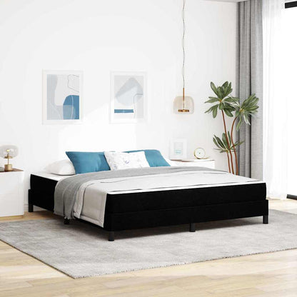 Letto a molle con materasso Nero 180 x 200 cm Tessuto | homemem39