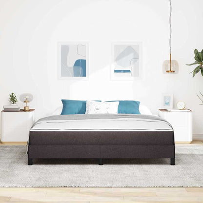 Letto a molle con materasso Marrone Scuro 180 x 200 cm Tessuto | homemem39