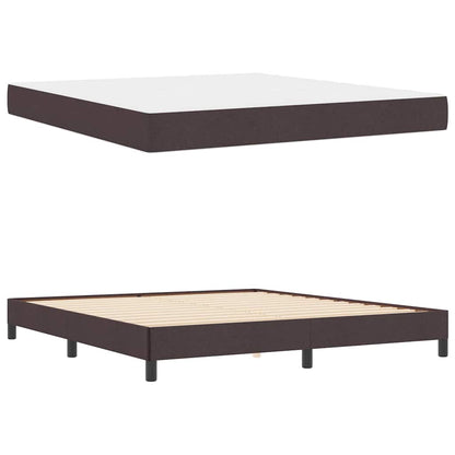 Letto a molle con materasso Marrone Scuro 180 x 200 cm Tessuto | homemem39