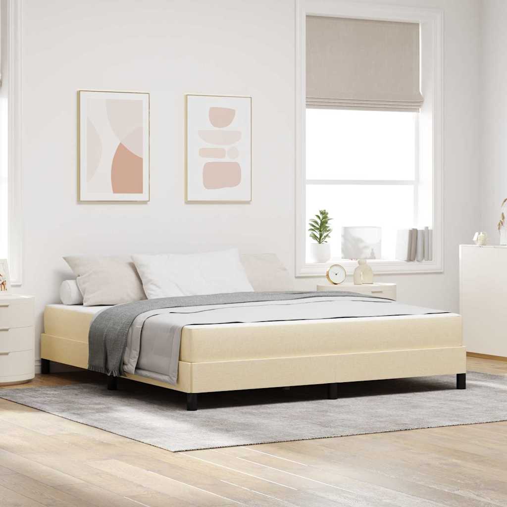 Letto a molle Crema 180 x 200 cm Tessuto | homemem39