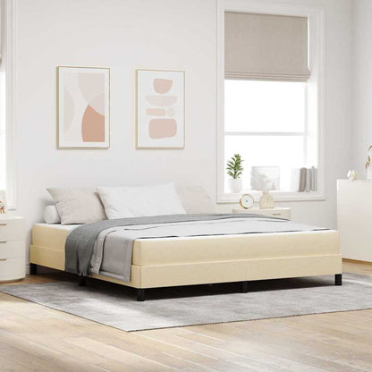 Letto a molle Crema 180 x 200 cm Tessuto | homemem39