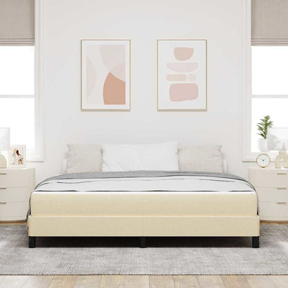 Letto a molle Crema 180 x 200 cm Tessuto | homemem39