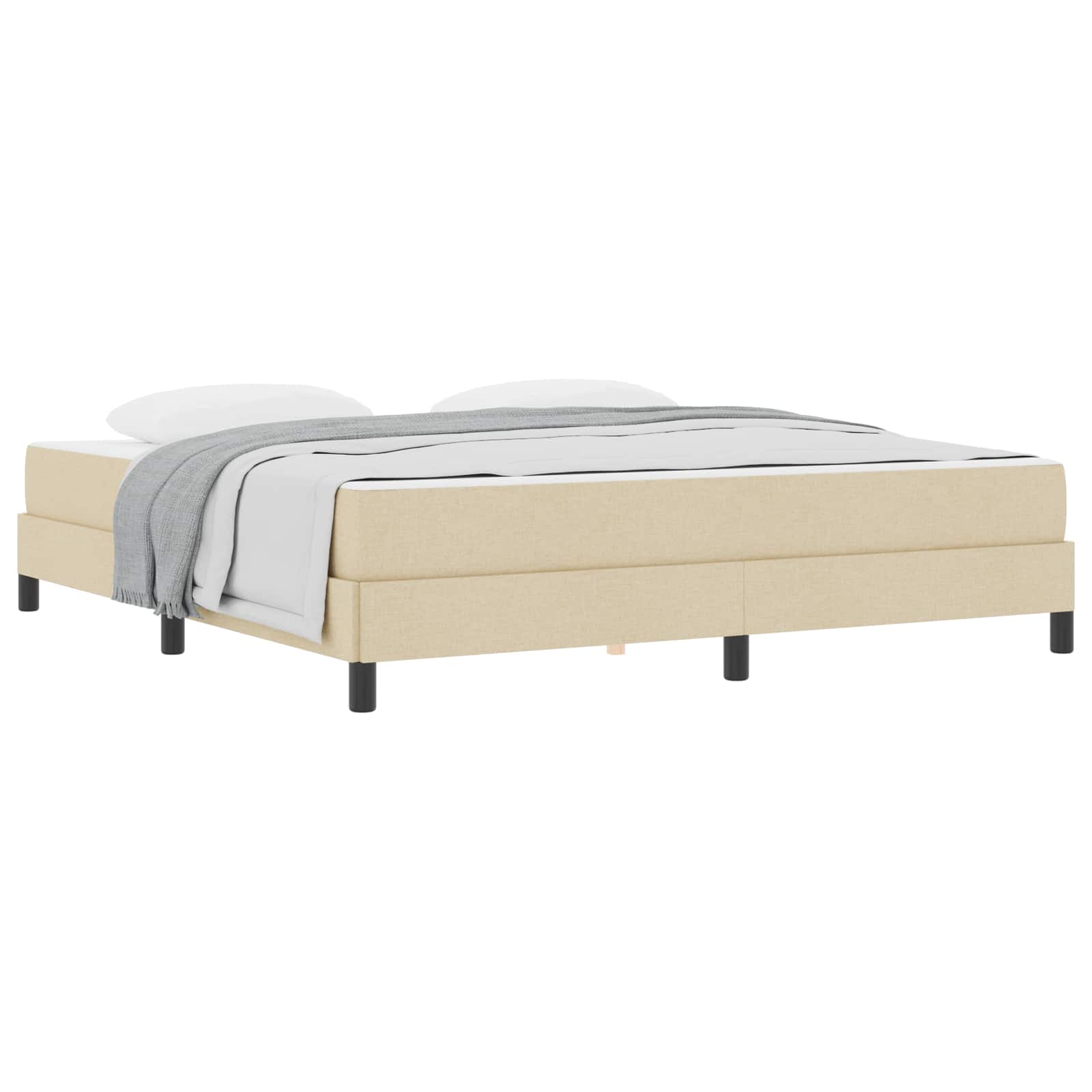 Letto a molle Crema 180 x 200 cm Tessuto | homemem39