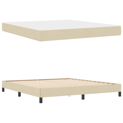 Letto a molle Crema 180 x 200 cm Tessuto | homemem39