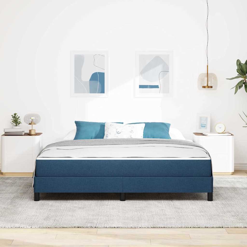 Letto a molle con materasso Blu 180 x 200 cm Tessuto | homemem39