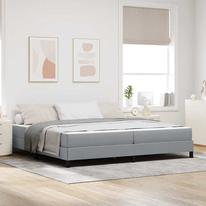 Letto a molle con materasso Grigio chiaro 200 x 200 cm Tessuto | homemem39