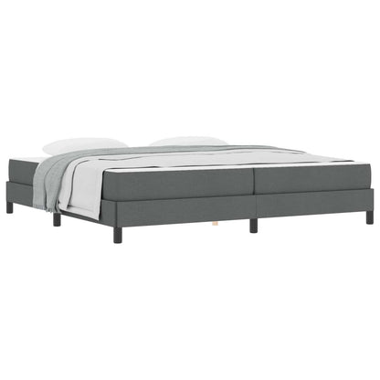 Letto a molle con materasso Grigio scuro 200 x 200 cm Tessuto | homemem39